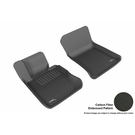 Strike3 3D Maxpider Front Row Custom Fit Black Floor Mat 2013-2015 BMW X1 E84 Models-26 H x 5 W x 31 L in ST3298808